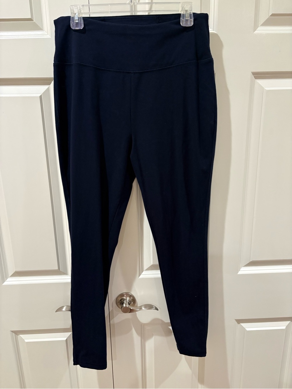 T by Talbots Navy High-Rise Ponte Leggings, Size L